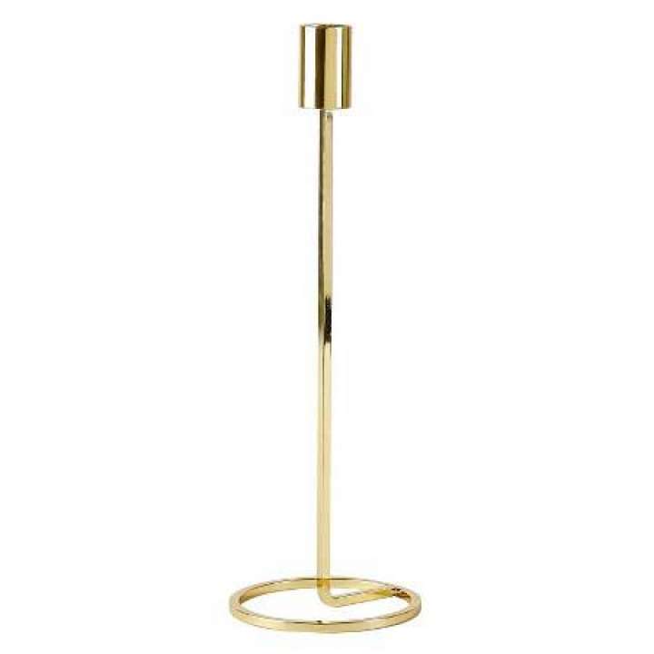 Priser på Villa Collection - Lysestage 29cm Dia10cm guld Metal