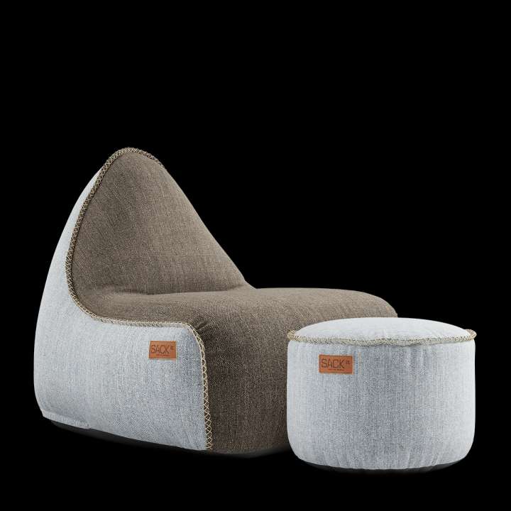 Priser på Cobana Lounge Chair & Pouf - Brown/White