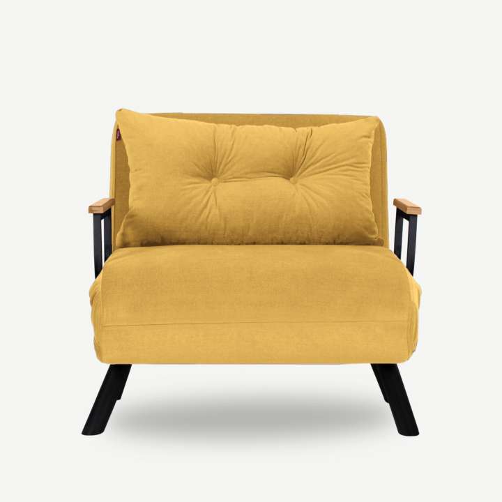 Priser på NORDVÄRK Sando Single sovesofa - sennep polyester og metal (175x60)