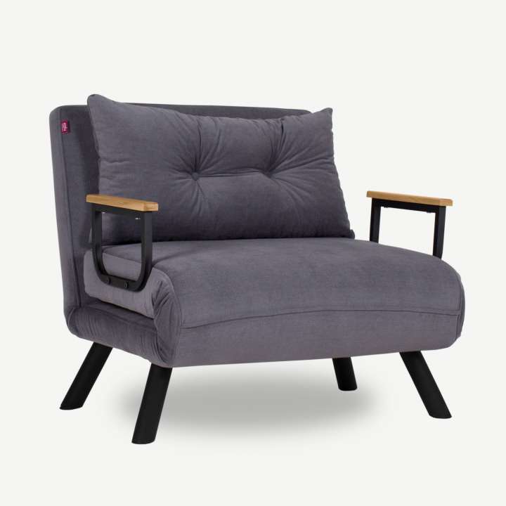 Priser på NORDVÄRK Sando Single sovesofa - grå polyester og metal (175x60)