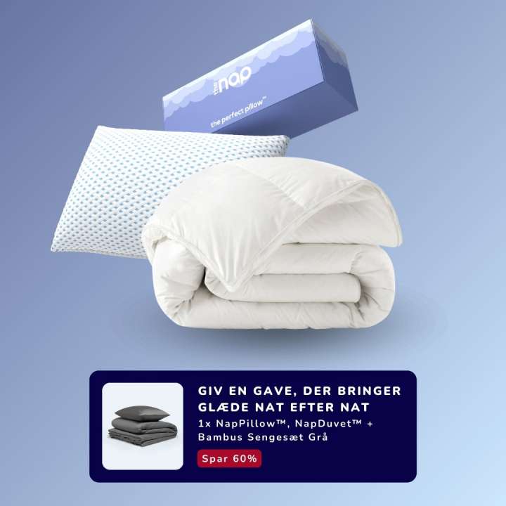 Priser på 1x NapPillow™, 1x NapDuvet™ & Bambus Sengesæt Grå - 220x200 / 200x220