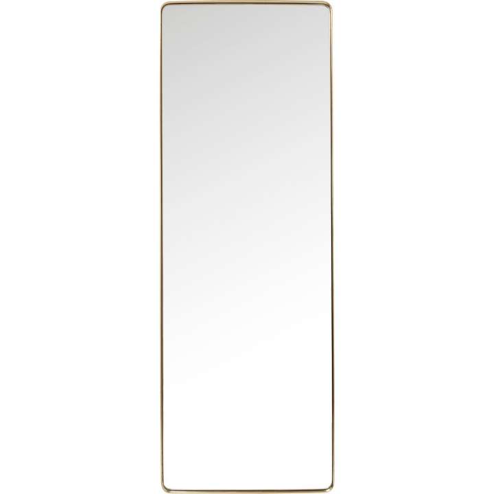 Priser på KARE DESIGN Curve Rectangular Brass spejl - spejlglas og messingbelagt ramme, firkantet (200x70)