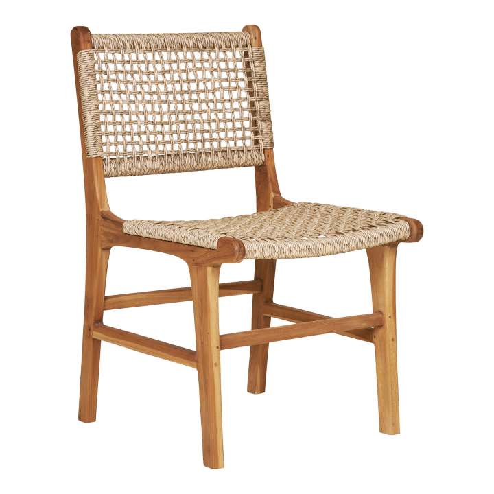 Priser på HOUSE NORDIC Derby Spisebordsstol u. armlæn - Spisebordsstol u. armlæn, teak/polyrattan, natur