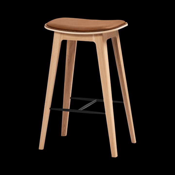 Priser på Nordic Bar Stool - Oak with stitches (2. sortering)