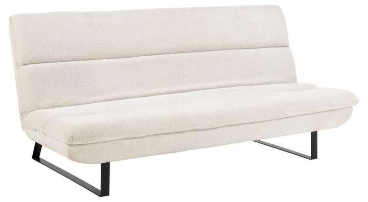 Priser på ACT NORDIC Arbonne sovesofa, m. horisontal syning - beige stof og sort stål (200x124)