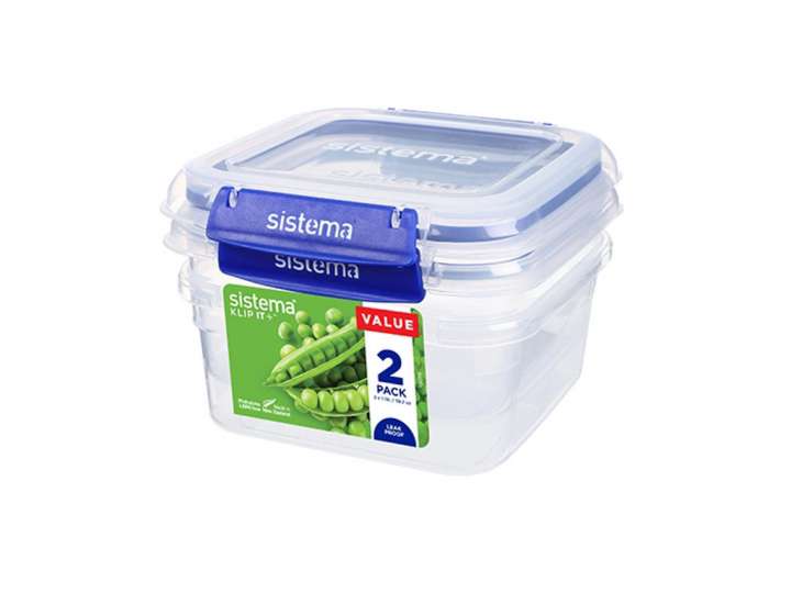 Priser på Sistema - Square Klip It Plus 2Pack 1.15L