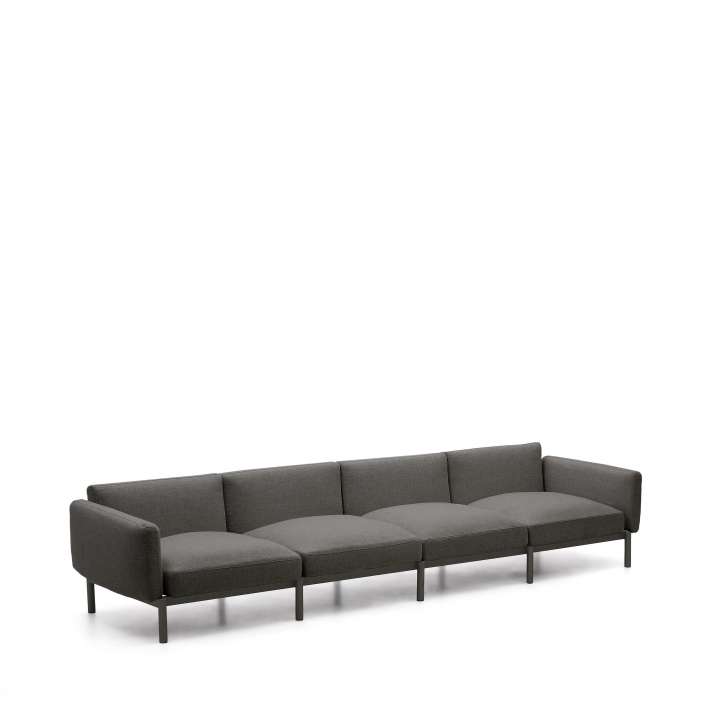 Priser på KAVE HOME Sorells udendørs 4 pers. modul sofa - grå aluminium (370cm)