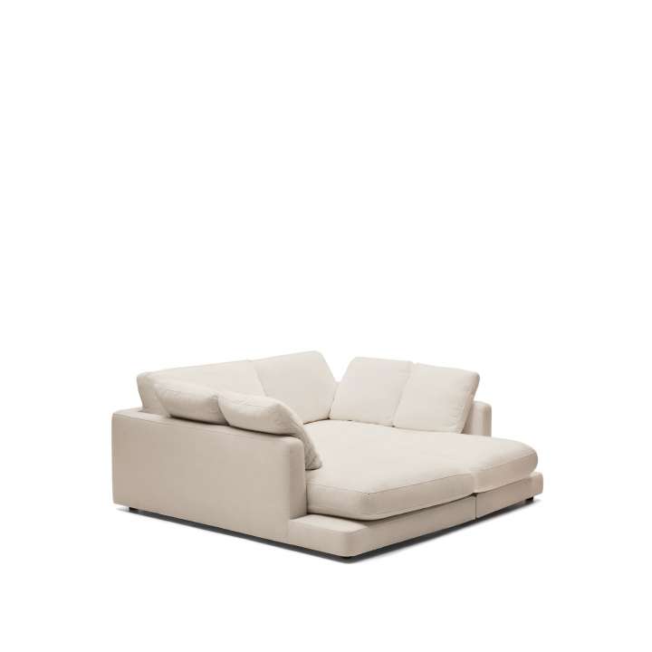 Priser på KAVE HOME Gala 3 pers. sofa, m. dobbelt chaiselong - beige stof (210cm)